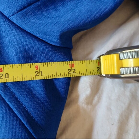 NWT Le Suit Cobalt Cerulean Blue Pantsuit • Size 16P • Two-Piece Blazer & Pants - Picture 6 of 9